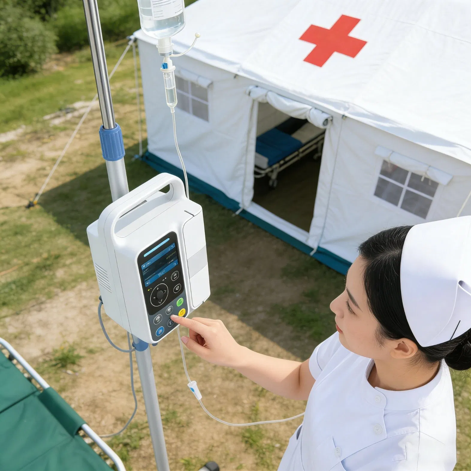Bomba de Infusão IV Avançada com Monitor de Paciente em Tempo Real Monitor de Sinais Vitais Portátil para Cuidados de Emergência
