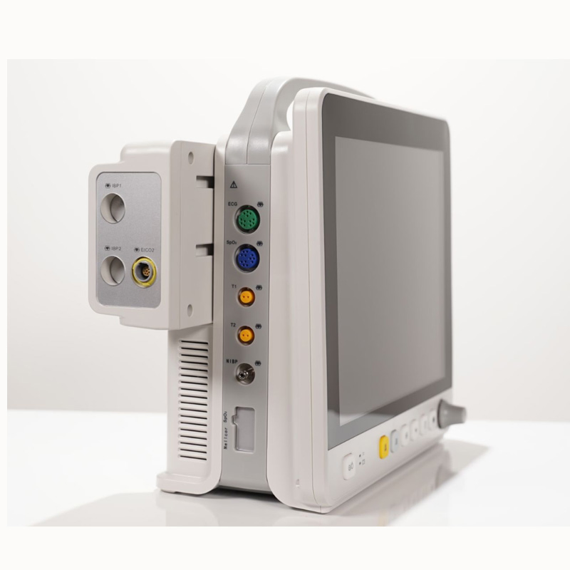 Monitor Modular Preto para Pacientes Equipamento Médico Ambulância Monitor Portátil de Sinais Vitais