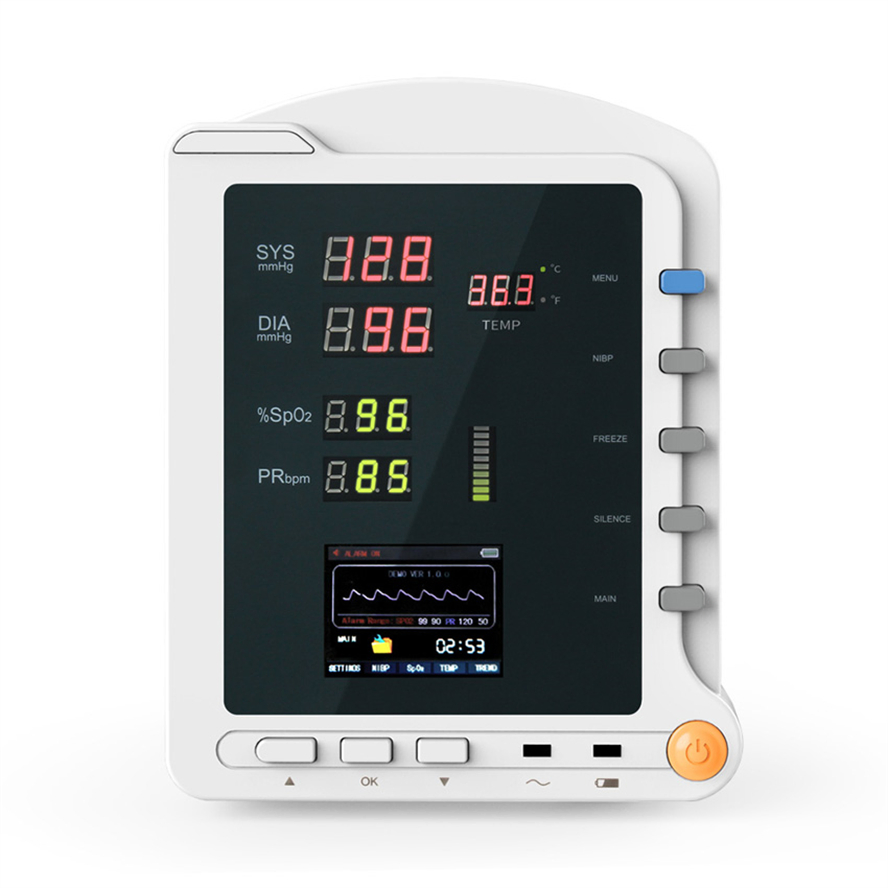Monitor de Sinais Vitais Portátil e Manual de Ambulância Contec Cms5100