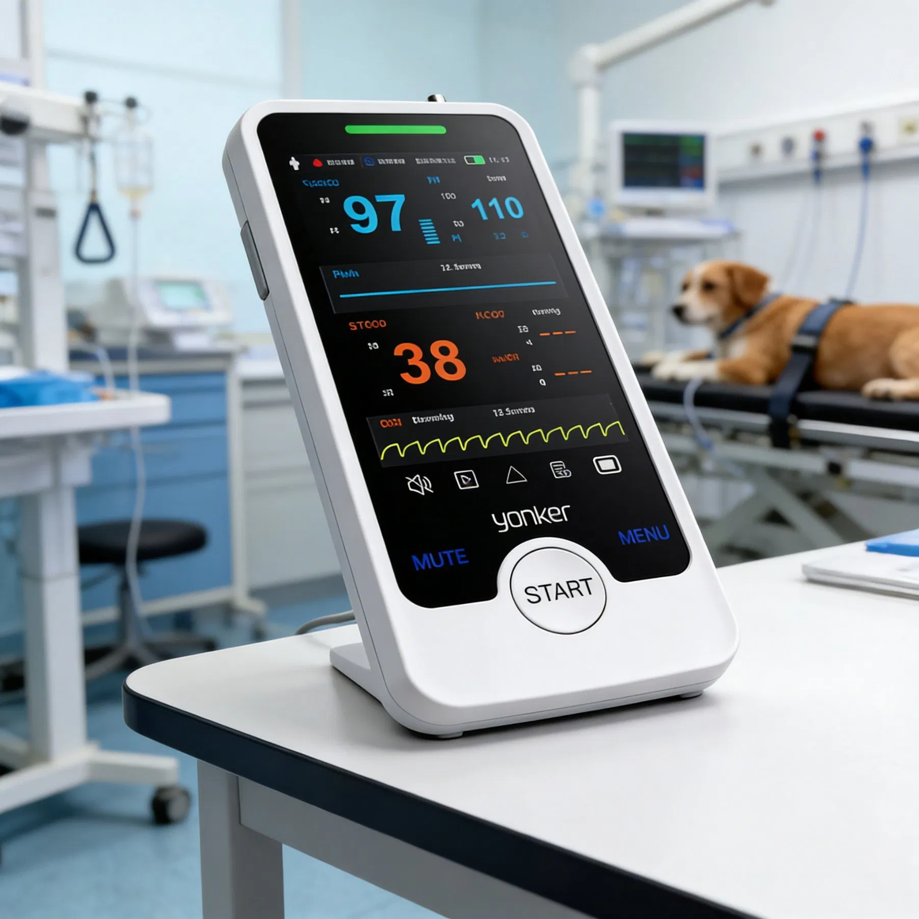 Fornecedor direto de monitor de paciente portátil multiparamétrico veterinário de atacado