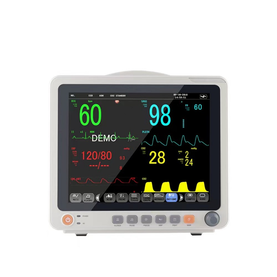 Monitor de Paciente Portátil de Emergência Médica para Leito Hospitalar OEM com Múltiplos Parâmetros de ECG