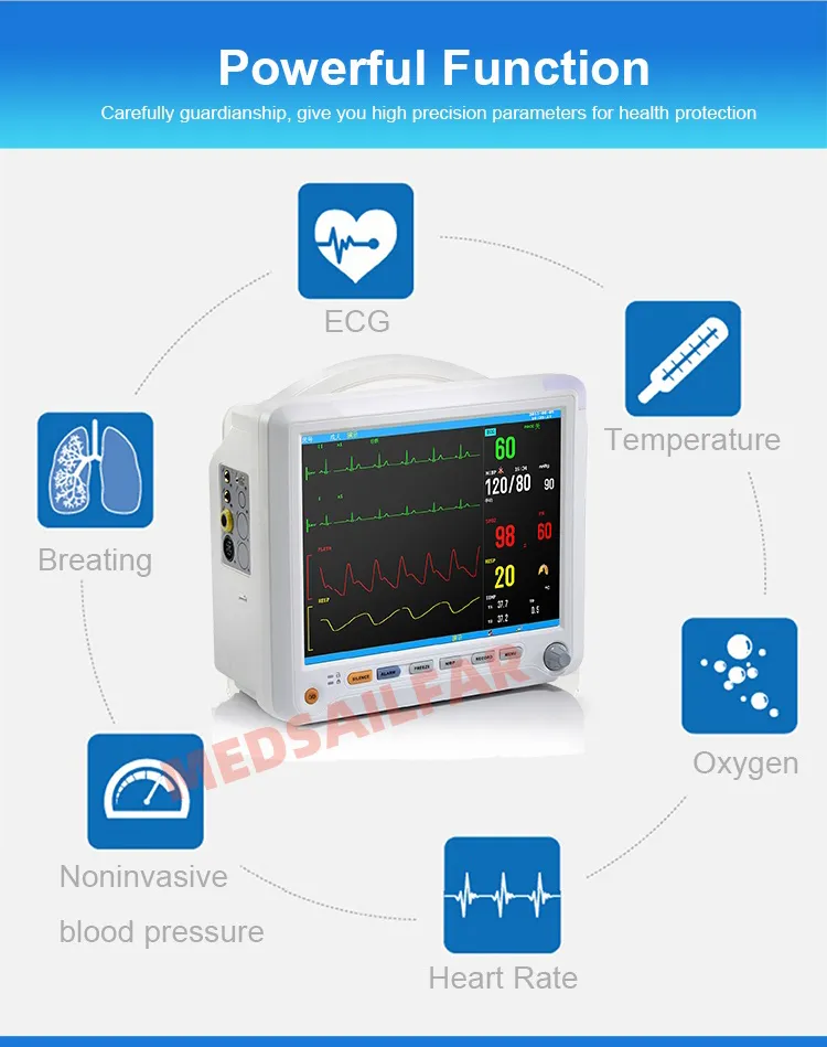 Monitor de Sinais Vitais Modular Multiparamétrico para Pacientes em Quarto de Hospital e UTI