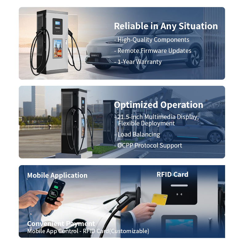 Estação de Carregamento Comercial de Veículos Elétricos DC 180kw 240kw Estação de Carregamento Rápido para Carros Elétricos