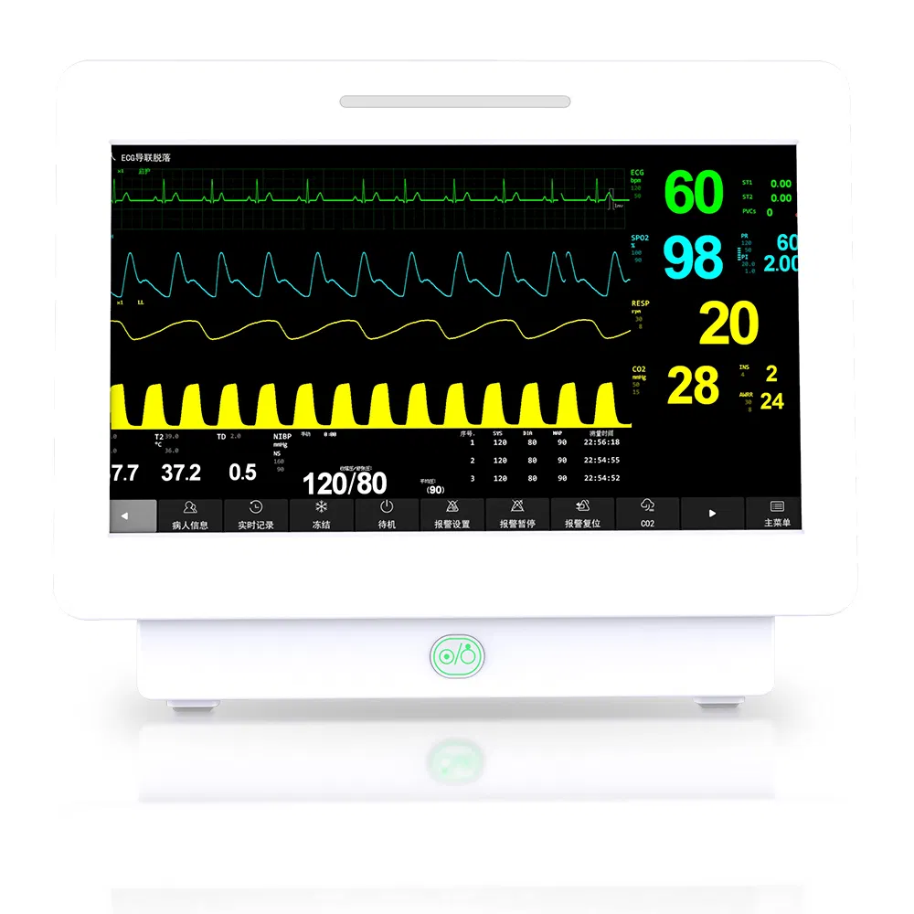 Monitor de Paciente com Tela Sensível ao Toque para Equipamentos Hospitalares e Médicos