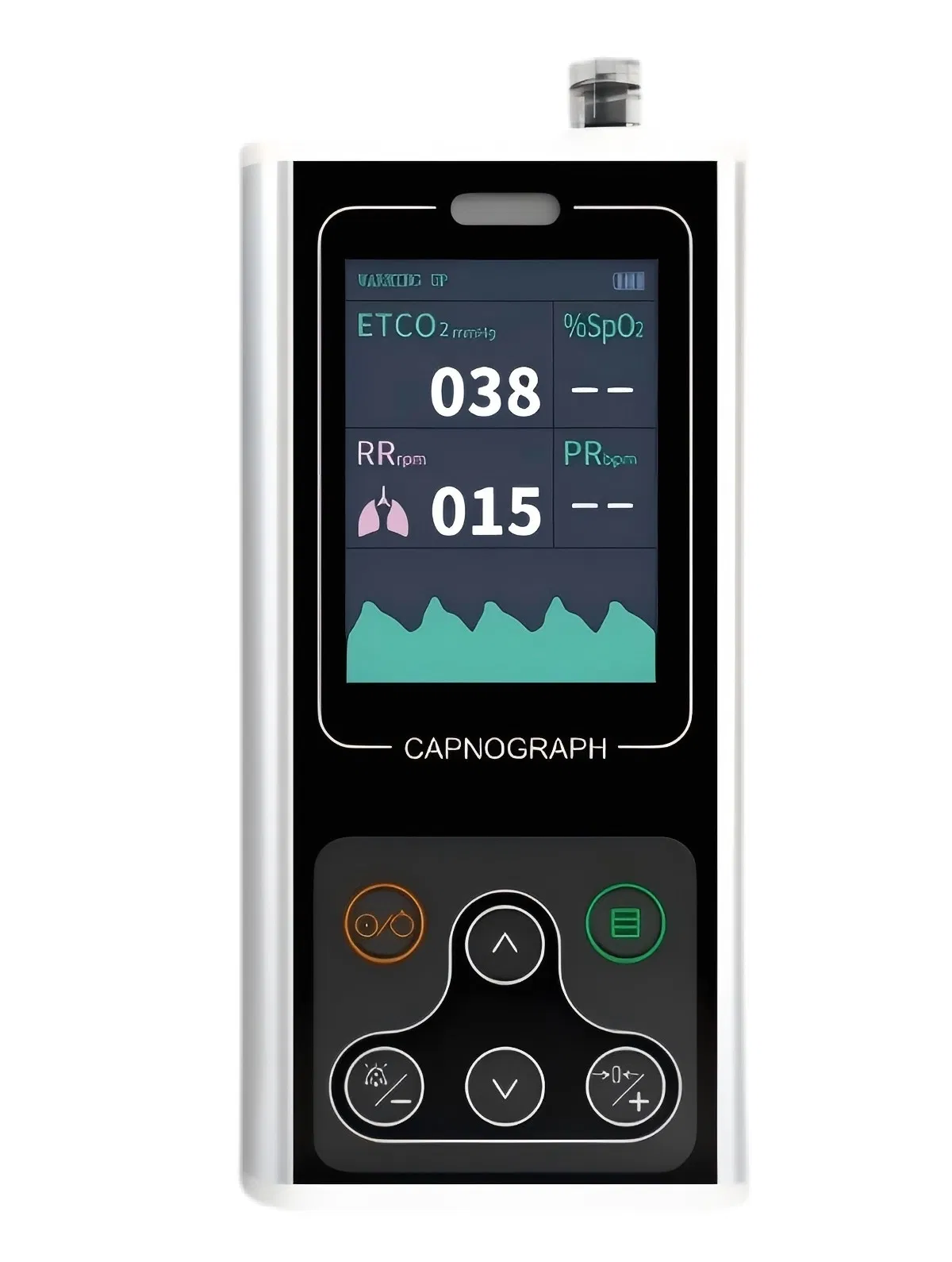 Monitor de Capnografia Cuidados com o Paciente Etco2 Sensor Portátil Capnômetro Equipamento Médico Instrumento Cirúrgico Móvel Hospital CO2 Detector Dispositivo de Capnografia Veterinário