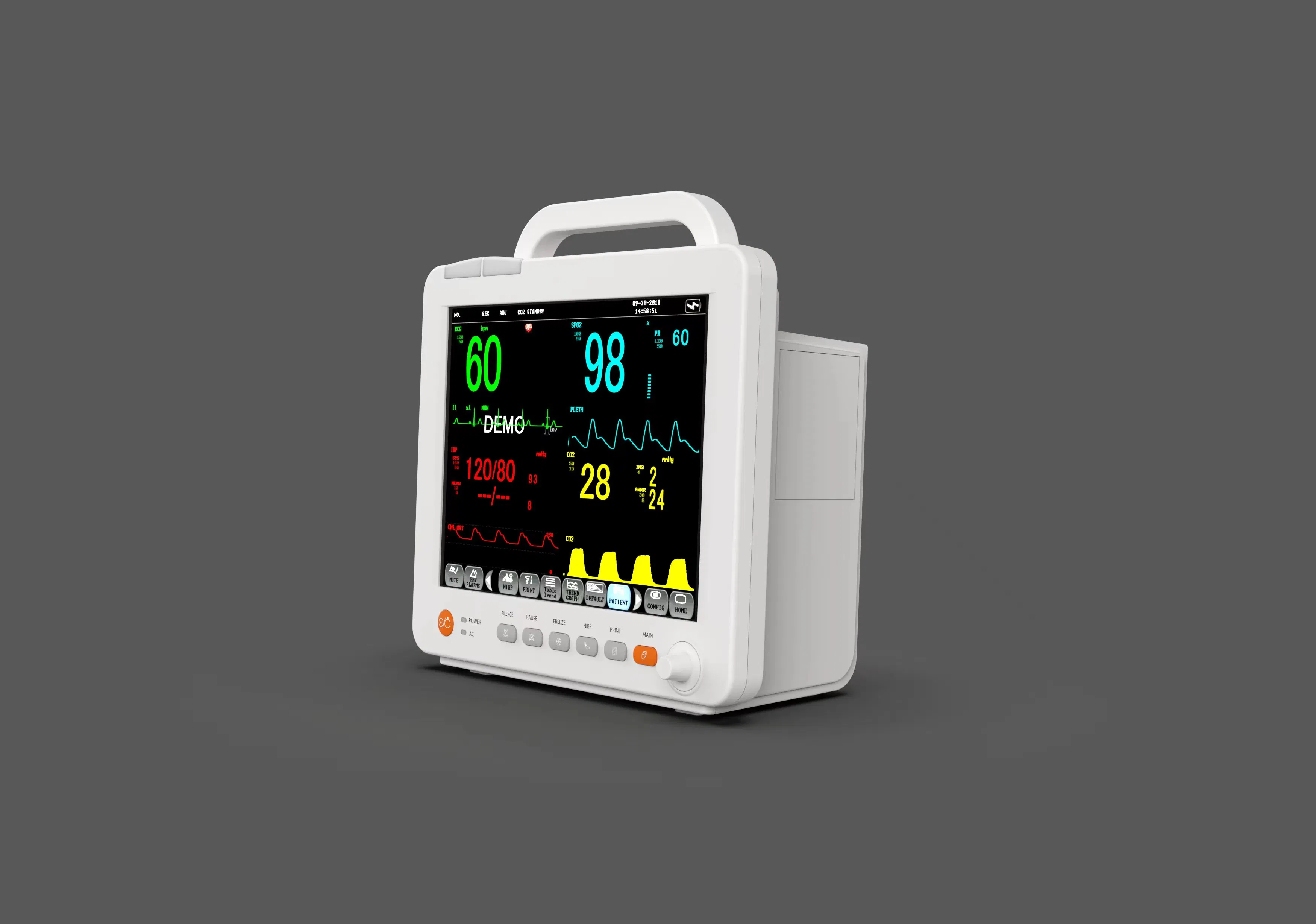 Monitor de Paciente Modular Pm12h 12.1 Tela TFT-LCD de Polegadas