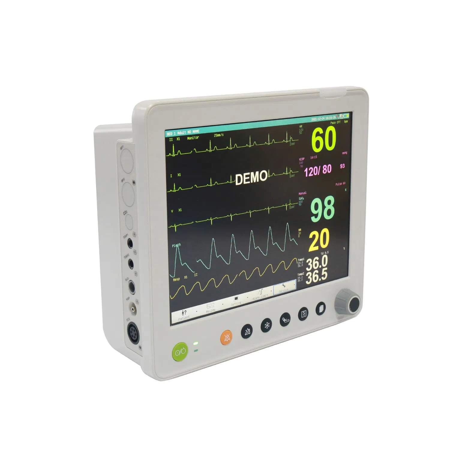 ISO13485 Monitor de Paciente Multicanal Certificado para Cuidados de Adultos, Pediátricos e Neonatais
