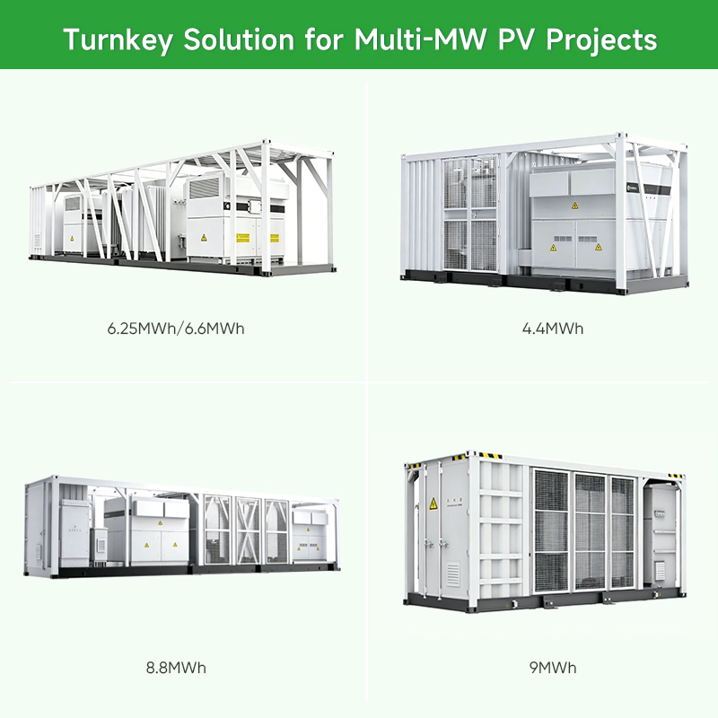 6.25MW 6.6MW Estação Inversora de Média Tensão Transformador Elevador Sistema de Conversão de Energia para Grande Fazenda Solar