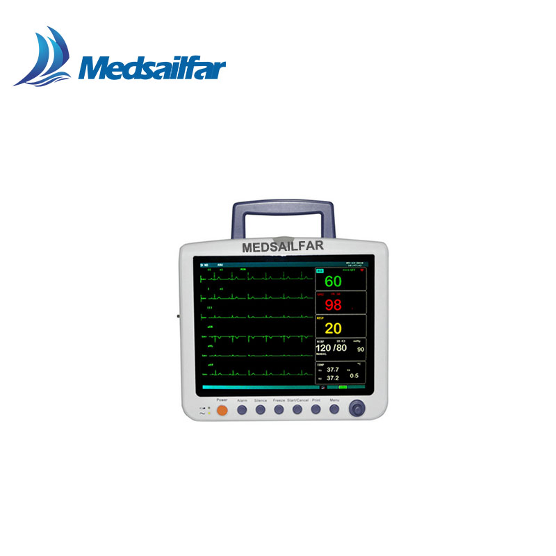 12.1 Monitor Modular de Paciente Multiparamétrico Spidometri para UTI com Tela Grande de Inch