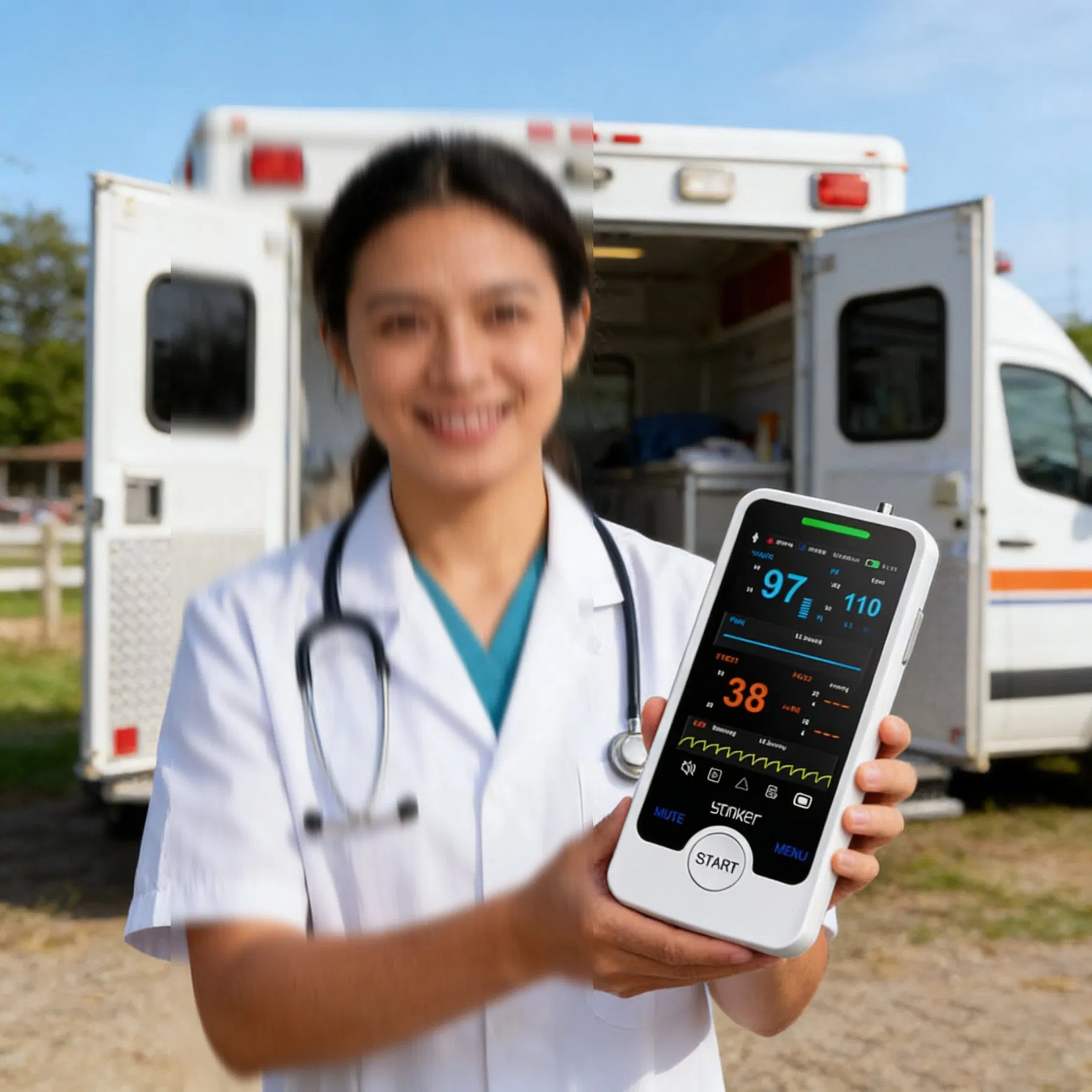 Fornecedor direto de monitor de paciente portátil multiparamétrico veterinário de atacado