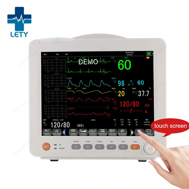 12.1 Monitor de Paciente Neonatal com Tela Touch de Polegadas para Crianças e Adultos
