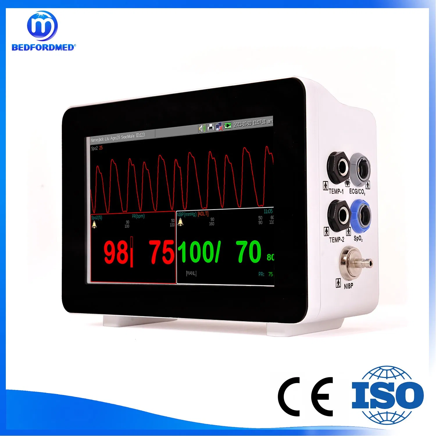 Monitor Profissional de Paciente com Display LCD Multi Parâmetro F3