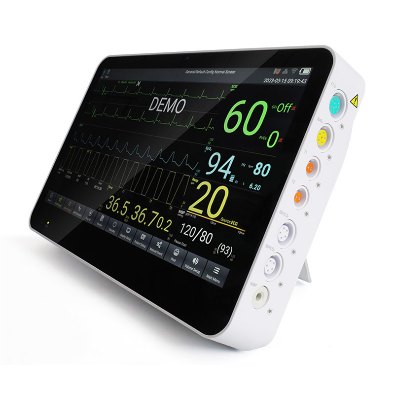Monitor Médico de Paciente com Tela de Toque de Alta Definição de Cms8500 14 Polegadas, Design Sem Ventoinha, com ECG