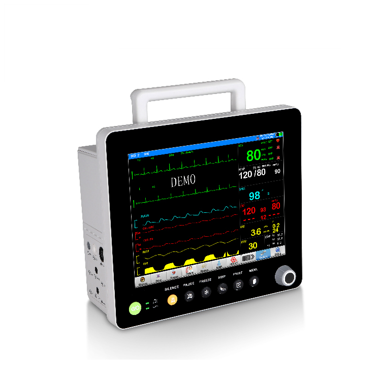 Aparelho Hospitalar de Emergência Multiparamétrico 15inch Monitor de Paciente Portátil com Tela Sensível ao Toque