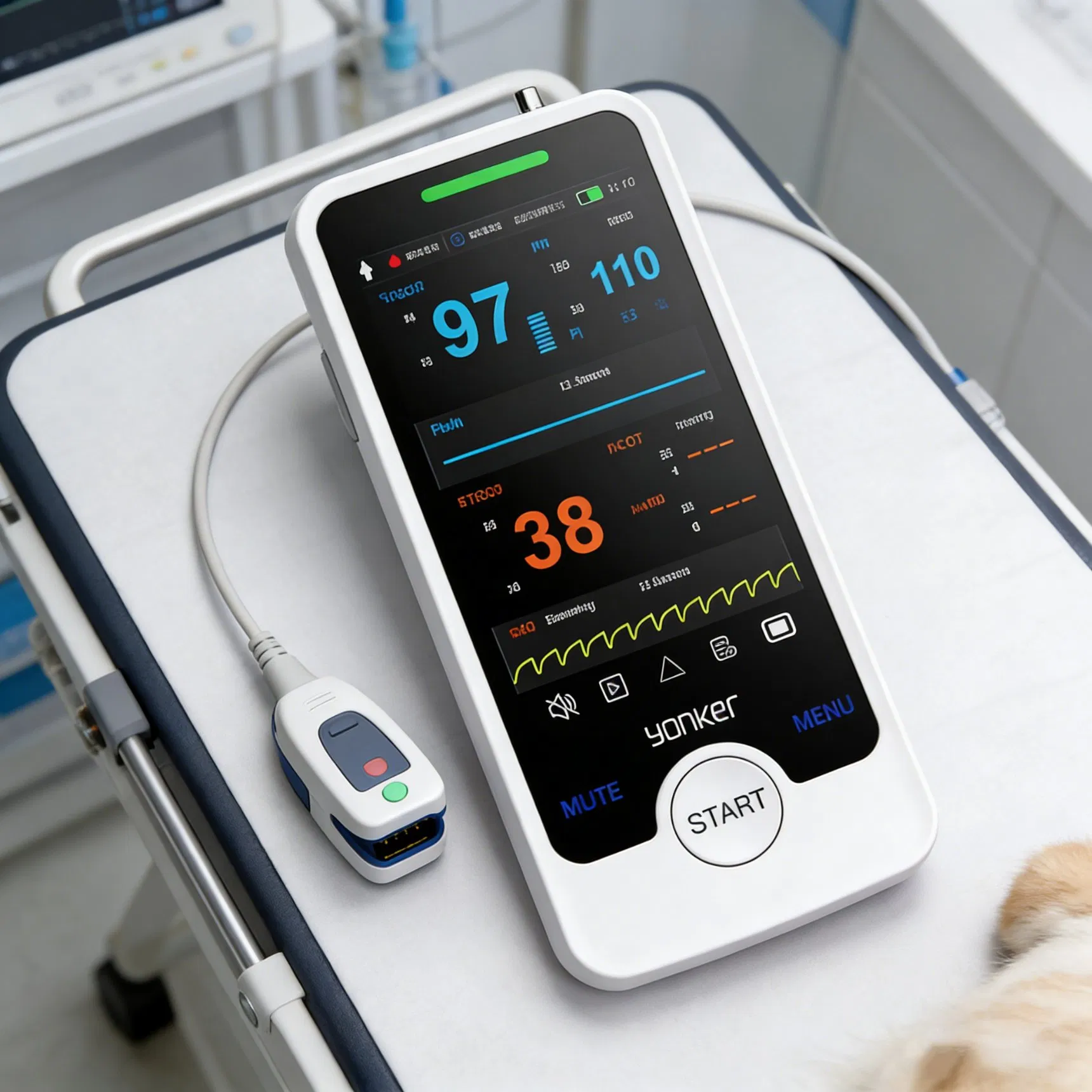Fornecedor direto de monitor de paciente portátil multiparamétrico veterinário de atacado