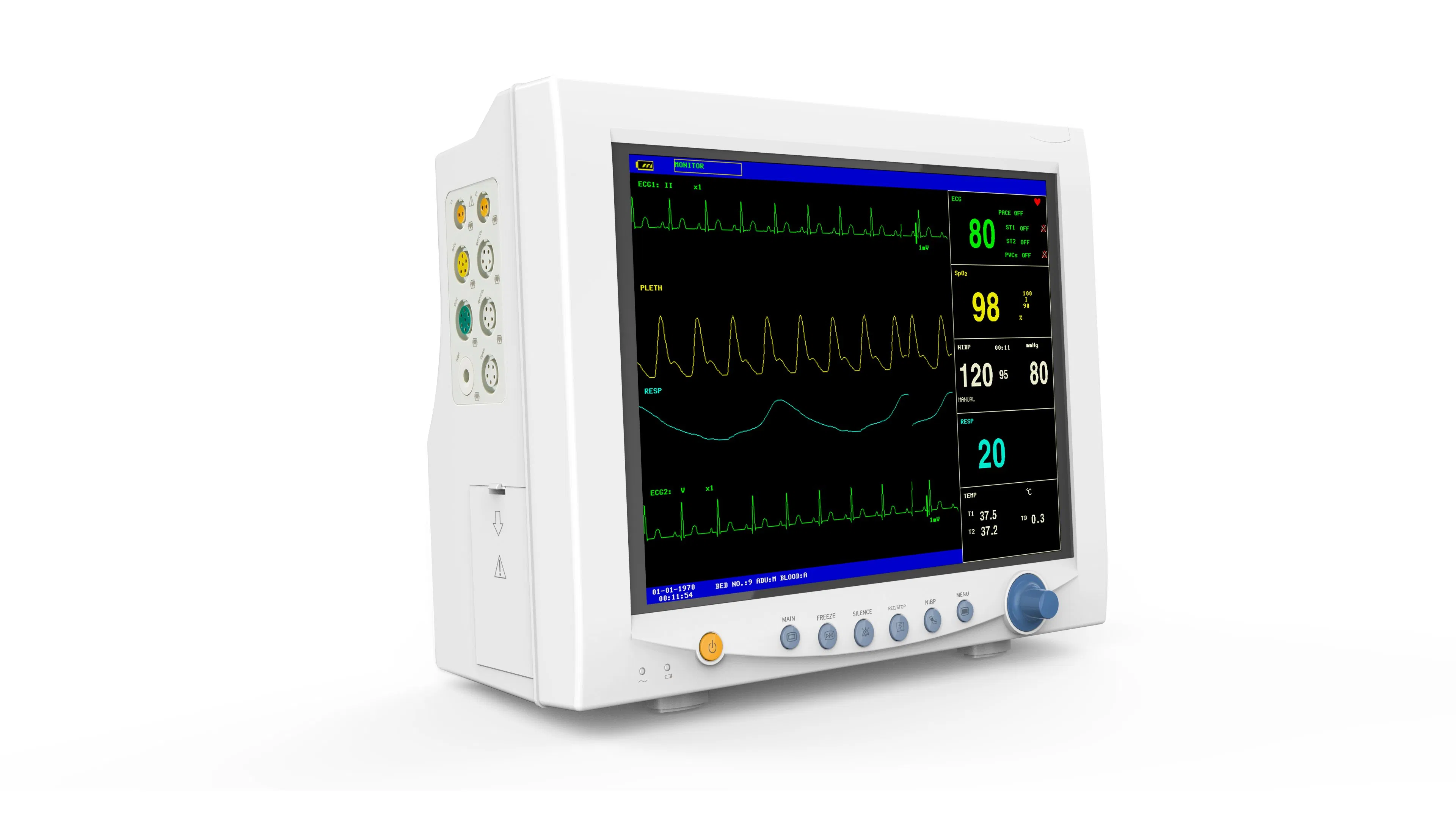 Monitor de Paciente de Emergência em UTI Veterinária Modular de Múltiplos Parâmetros