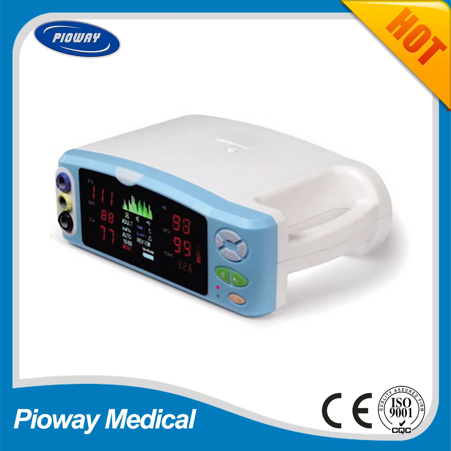 Monitor Avançado de Pacientes em UTI com Rastreamento de Sinais Vitais Pw-303t-4