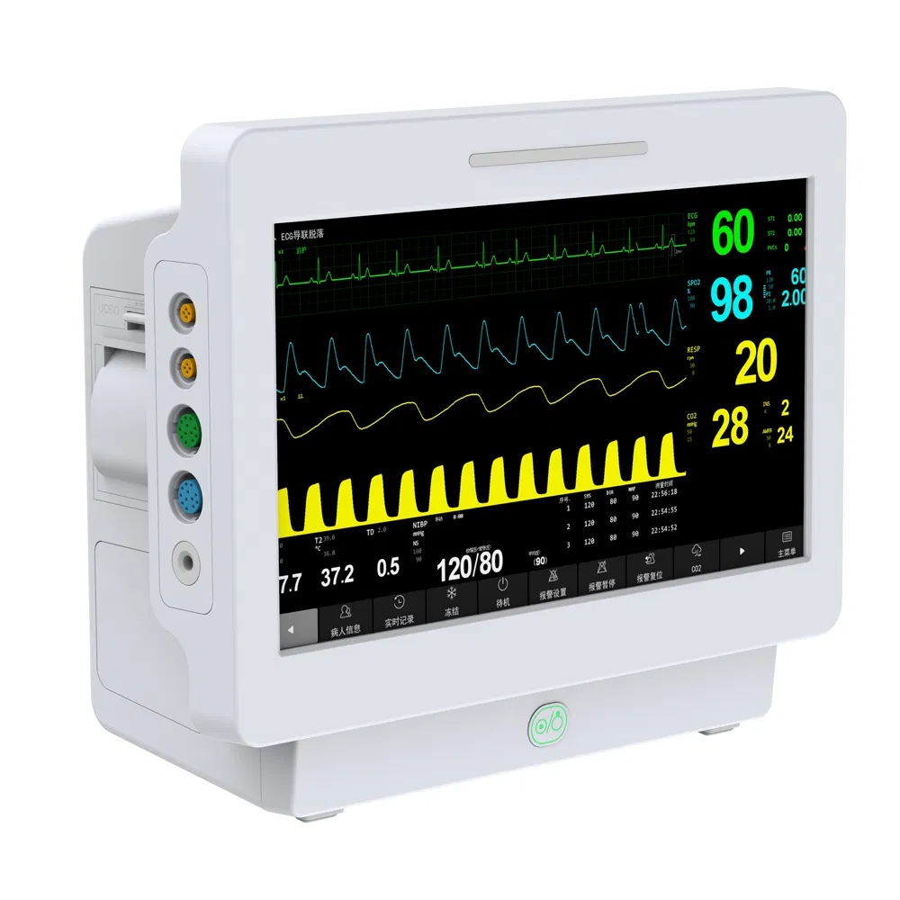 Monitor de Paciente com Tela Sensível ao Toque para Equipamentos Hospitalares e Médicos