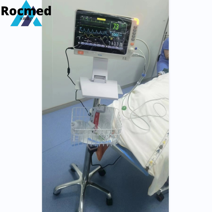 Aprovado pela CE Monitor de Sinais Vitais Médico Portátil Multilíngue para Ambulância Emergencial NIBP SpO2 para Monitoramento de Pacientes à Beira do Leito