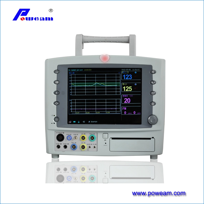 Hospital 12.1 Monitor Fetal com Gêmeos Monitor Ctg Portátil Materno e Fetal (FM-10A)