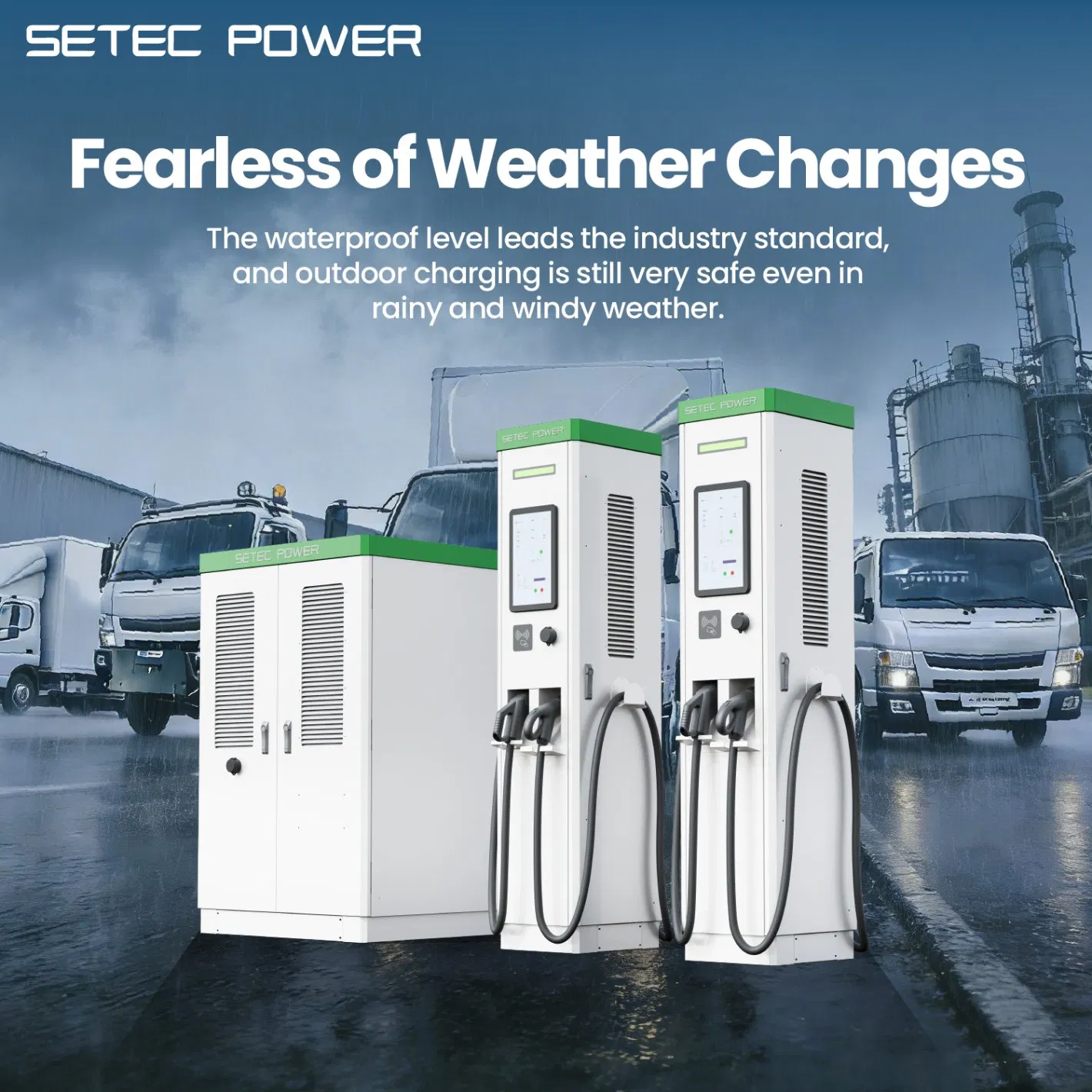 360kW-1000kW Sistema de Carregamento Rápido DC Nível 3 Estação de Carregador Rápido DC para VE