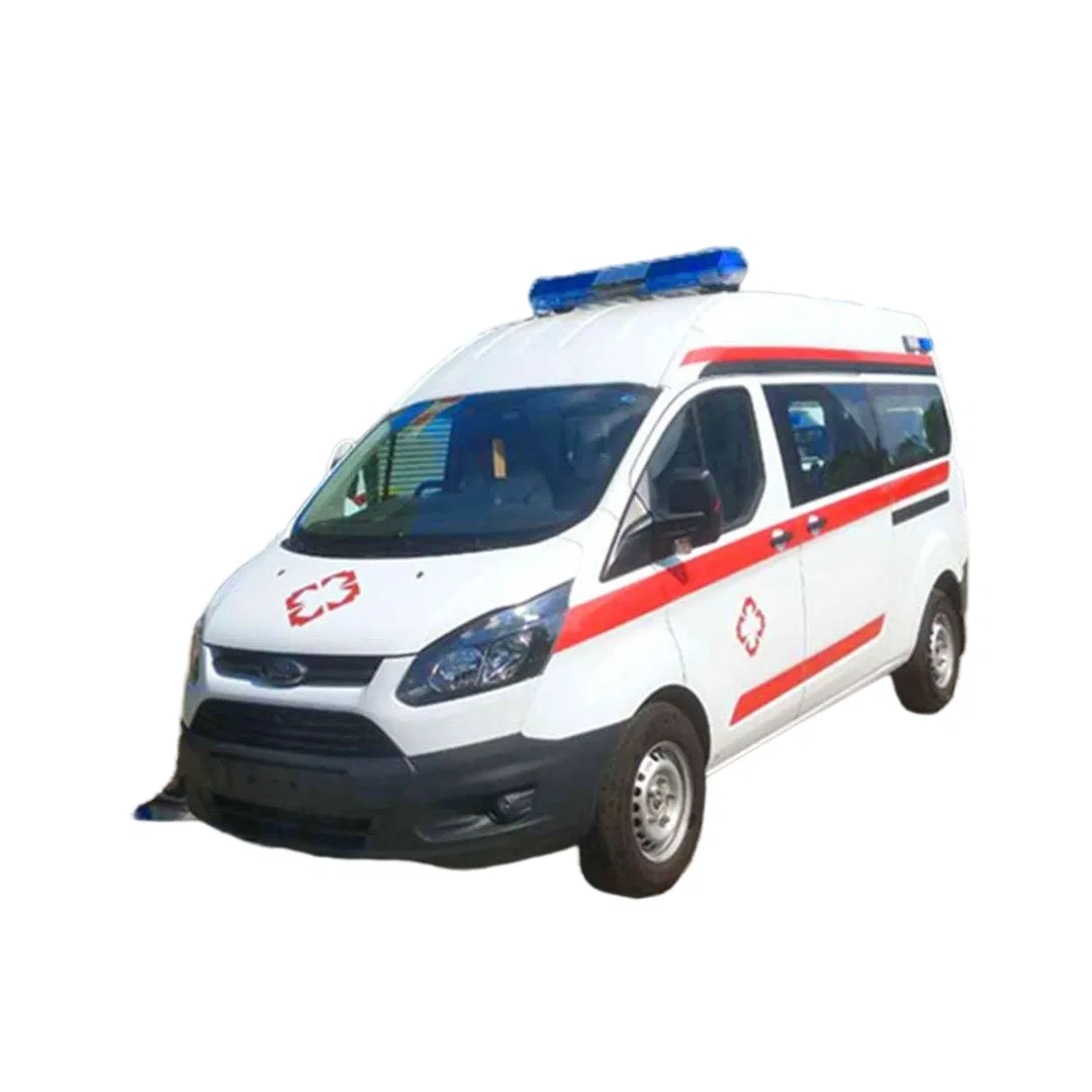 Ford V362 4X2 Monitoramento de UTI Ambulância de Resgate Exportada Gasolina Transporte de Paciente