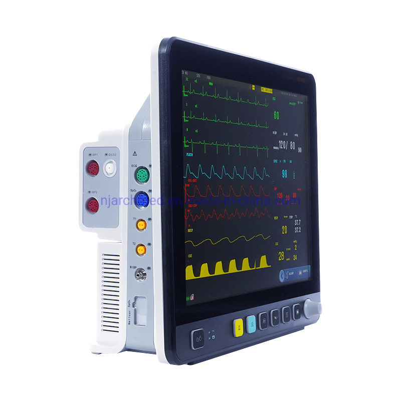 Monitor de Paciente Portátil Plug-in com Tela TFT Colorida de 15&prime; &prime;