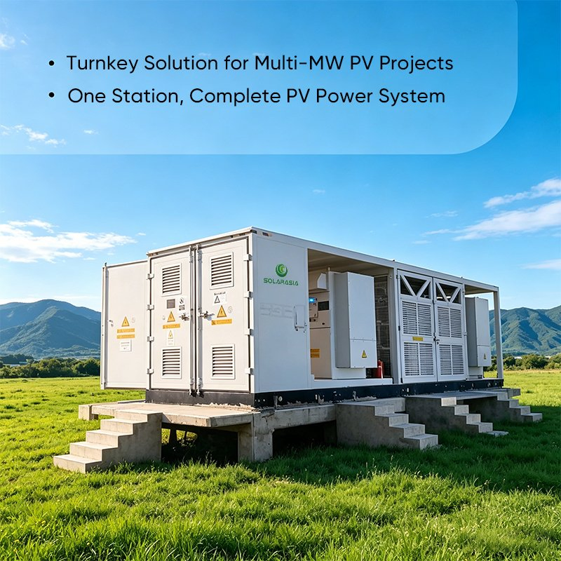 6.25MW 6.6MW Estação Inversora de Média Tensão Transformador Elevador Sistema de Conversão de Energia para Grande Fazenda Solar