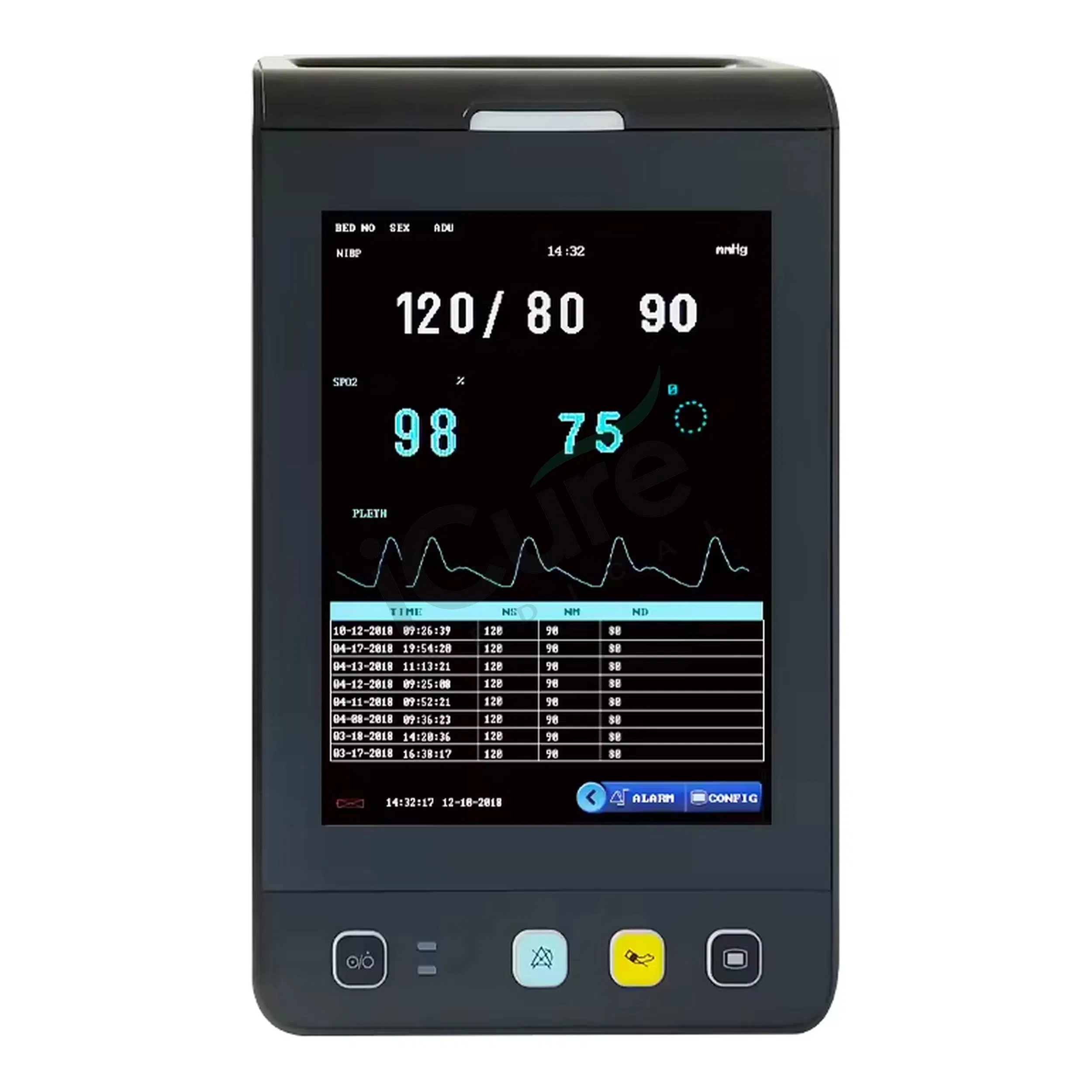 8 Monitor Portátil de Sinais Vitais de SpO2 NIBP