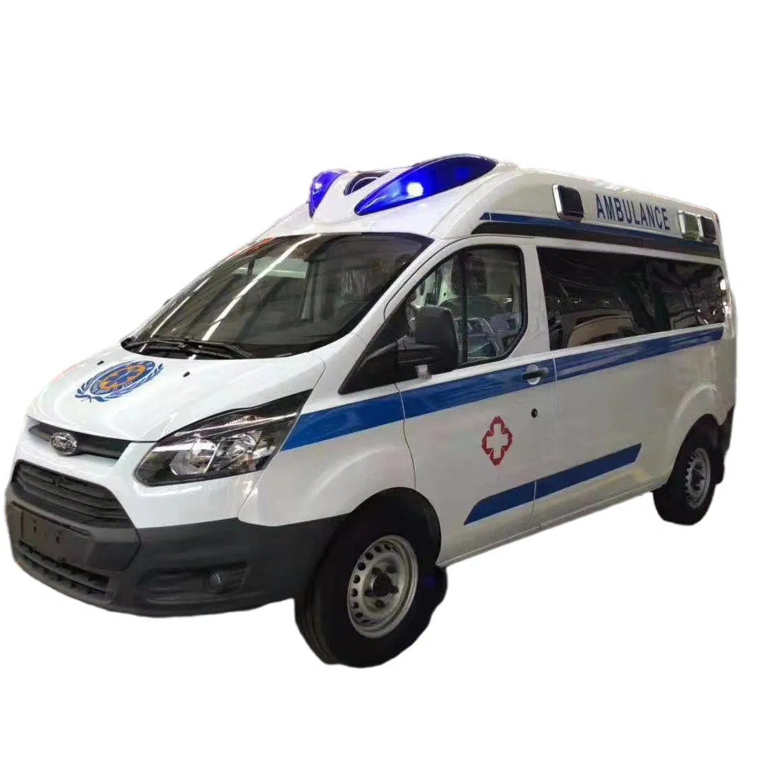 Ford V362 4X2 Monitoramento de UTI Ambulância de Resgate Exportada Gasolina Transporte de Paciente