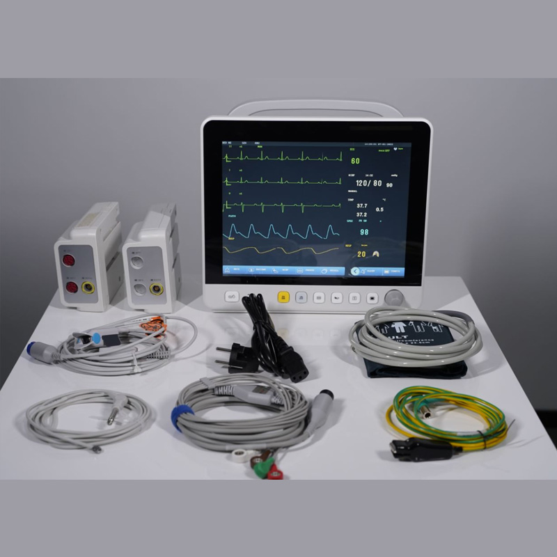 Monitor Modular Preto para Pacientes Equipamento Médico Ambulância Monitor Portátil de Sinais Vitais
