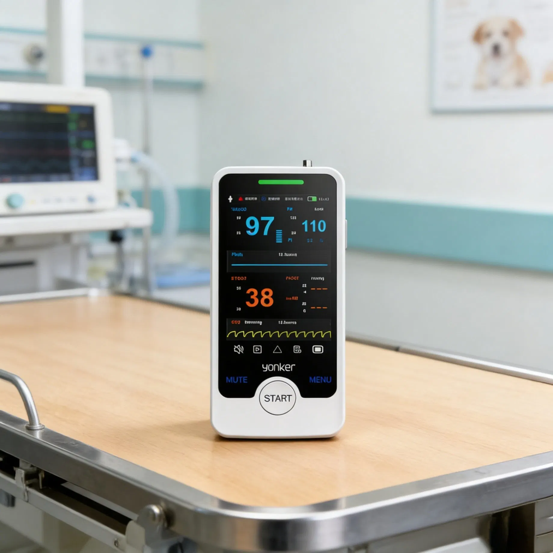 Fornecedor direto de monitor de paciente portátil multiparamétrico veterinário de atacado