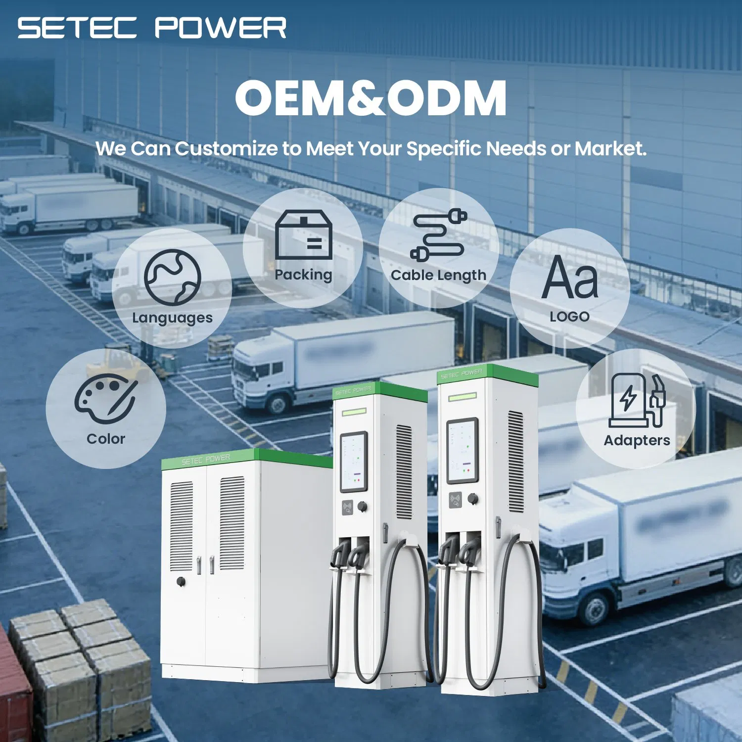360kW-1000kW Sistema de Carregamento Rápido DC Nível 3 Estação de Carregador Rápido DC para VE