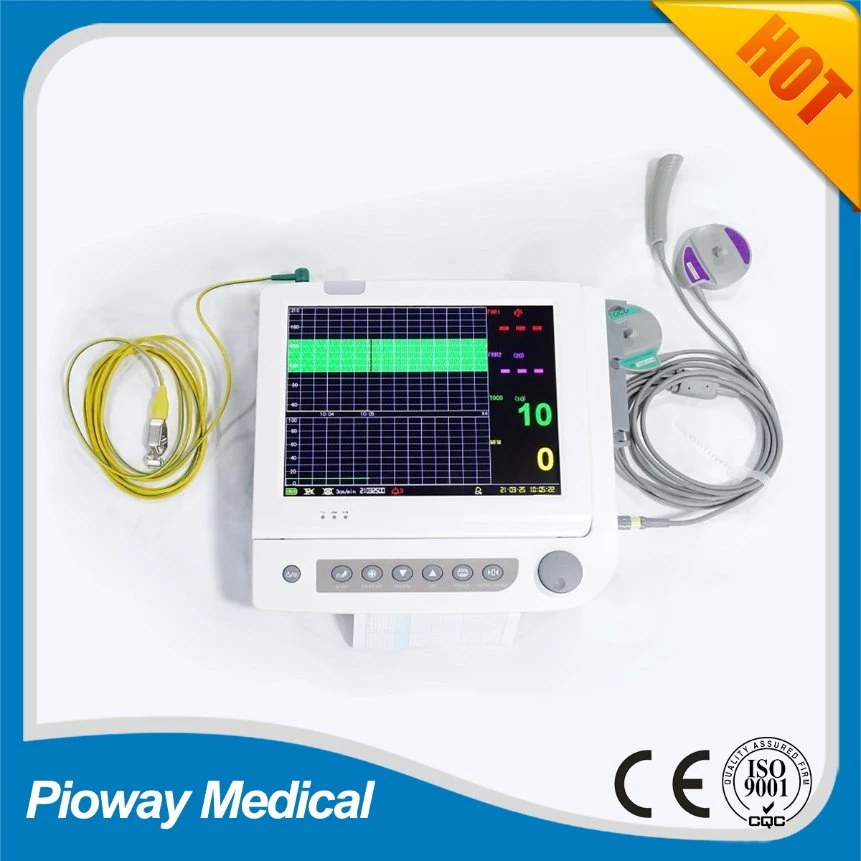 Máquina Ctg Portátil, Monitor de Coração Fetal Materno para Único ou Gêmeos (PW9000A)