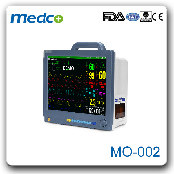 Ce ISO 15'' Monitor de Paciente Portátil de Diagnóstico Multiparamétrico para UTI