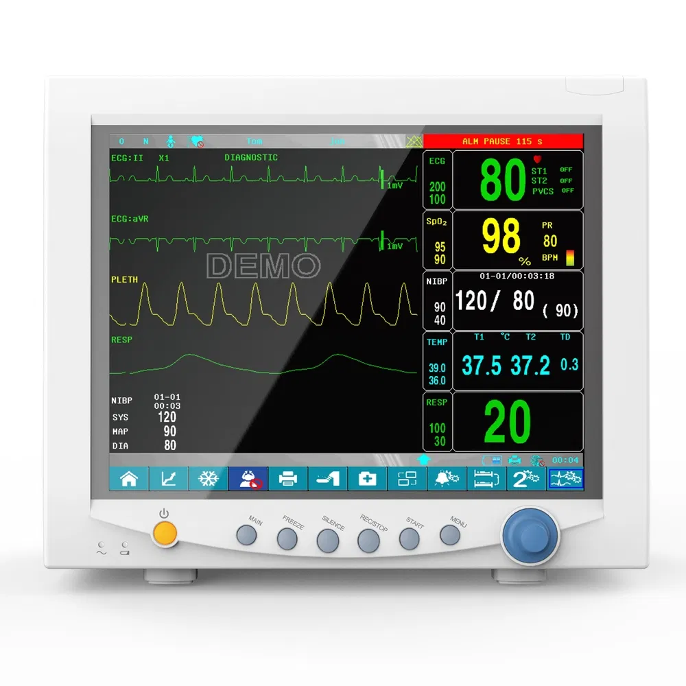 Operação de Tela Sensível ao Toque Equipamento Médico Monitor de Paciente para Melhorar a Eficiência