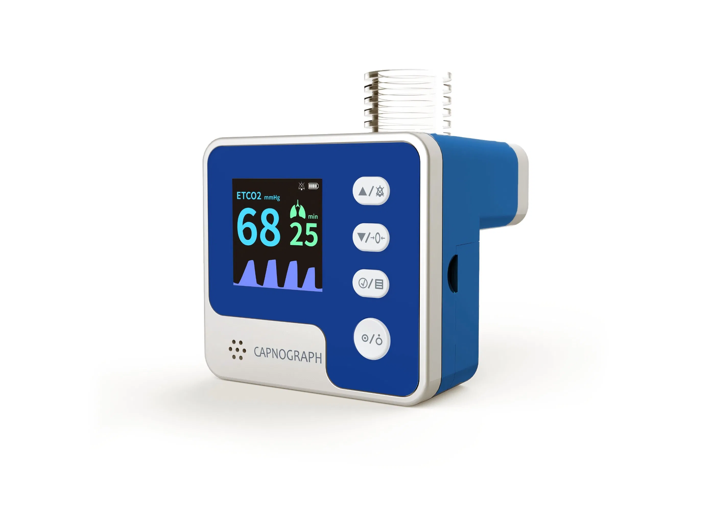 Monitor de Capnografia Inteligente Sem Fio Etco2 Monitoramento com Sistema de Alarme para Segurança do Paciente