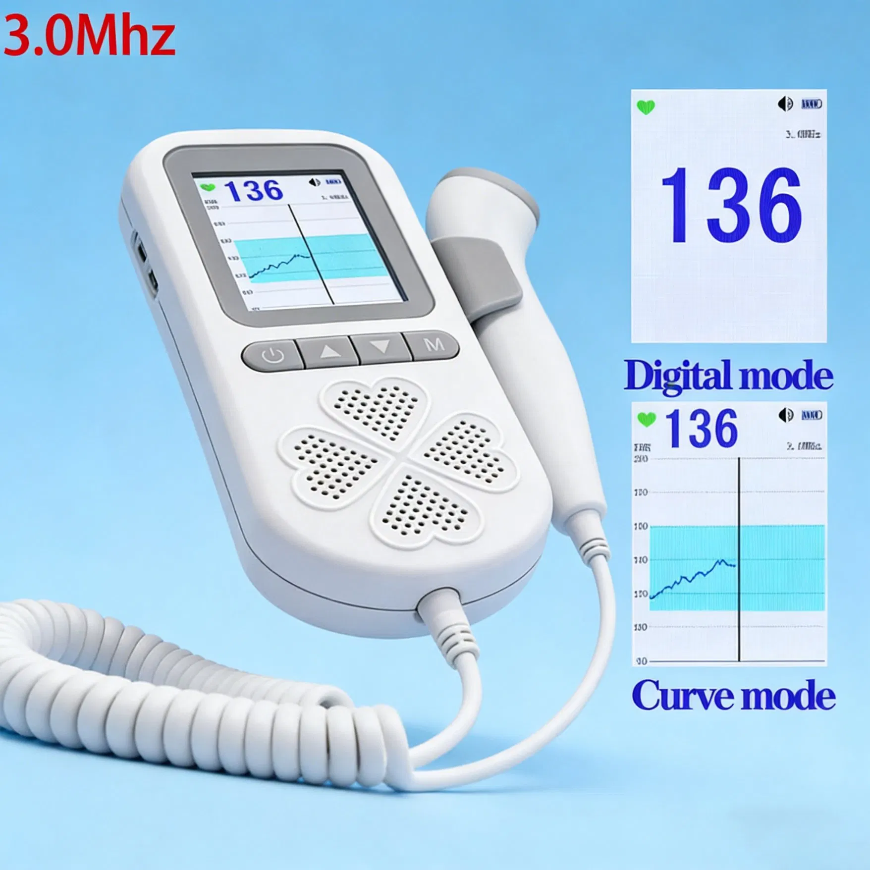 Monitor de Frequência Cardíaca Fetal Doppler Portátil Integrado com Monitor de Paciente Fornecedor de Monitor de Paciente OEM da China