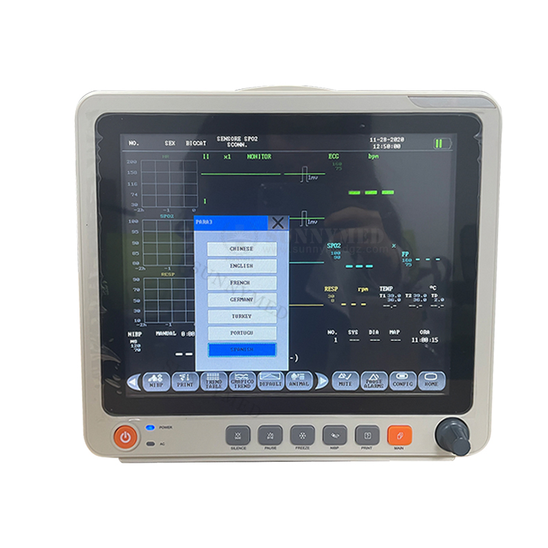 Sy-C005t Monitor de Paciente com Tela Touch LCD para Uso Médico em Hospital