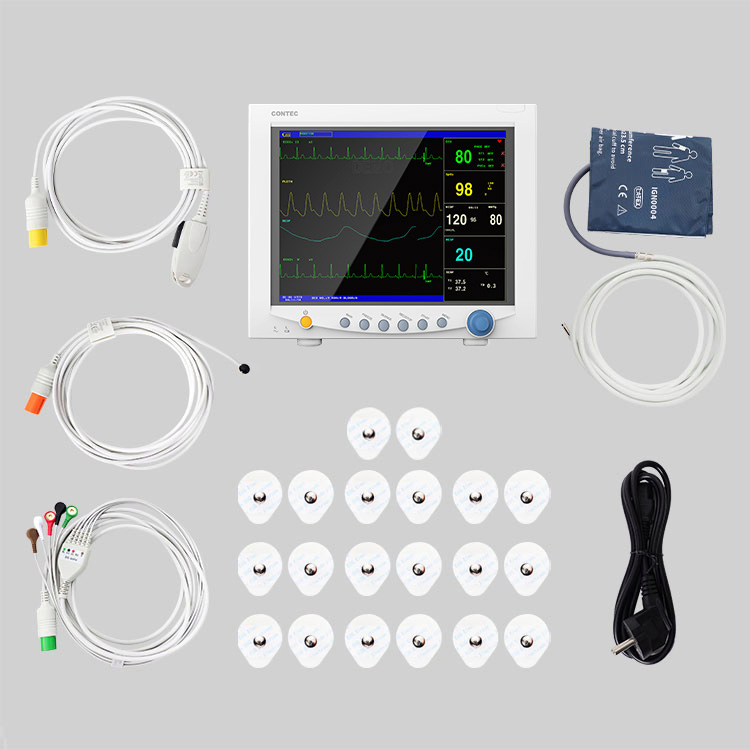 Analisador Modular de Sinais Vitais Múltiplos Portátil Dispositivo Simulador de Laboratório de Emergência ICU Monitor de Paciente de Pressão Arterial Veterinário Contec Mindray Médico Dental