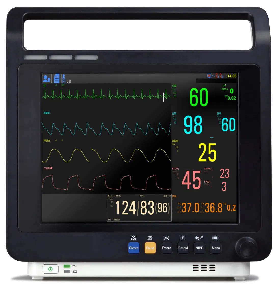 12 Monitor de Paciente Multi Parâmetro com Tela de Toque de Inch (MS-8800)