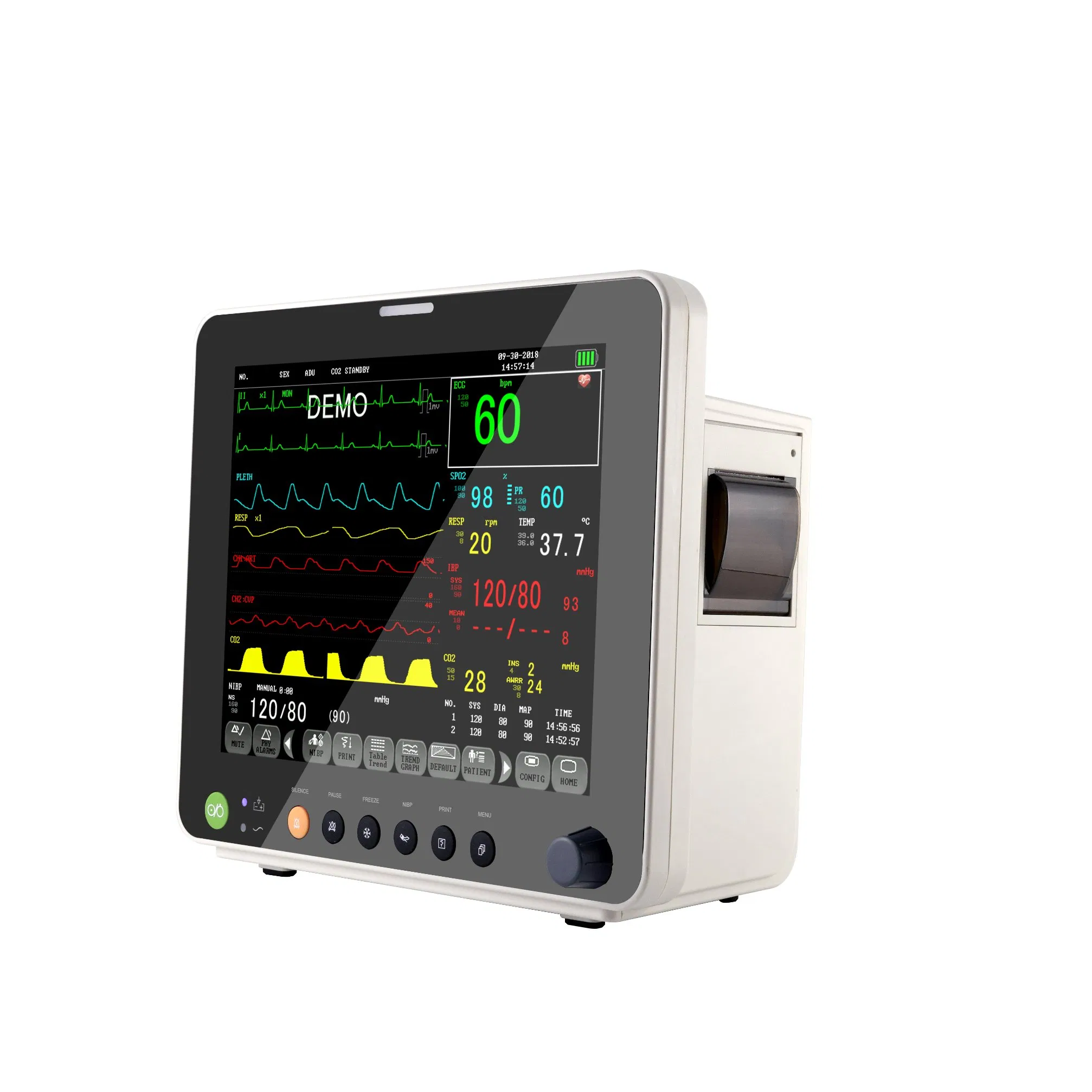 Ltsp28 Eletrocardiógrafo Portátil SpO2 Monitor de Temperatura Monitorando Monitor de Paciente