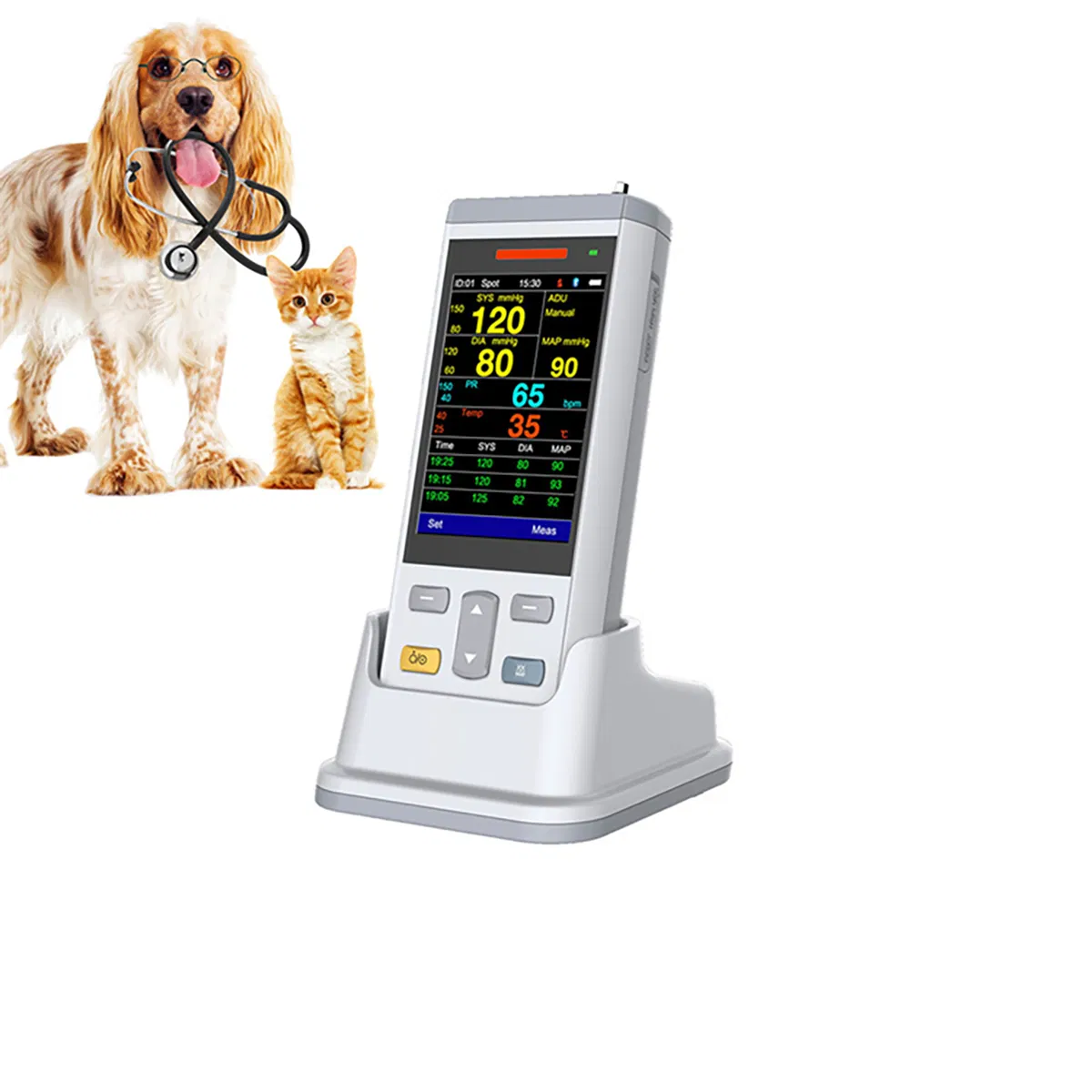 Monitor Vital Portátil Mini Monitor Veterinário de Mão