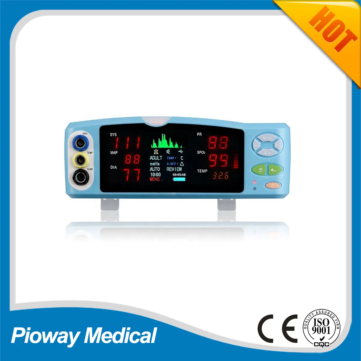 Monitor Avançado de Pacientes em UTI com Rastreamento de Sinais Vitais Pw-303t-4
