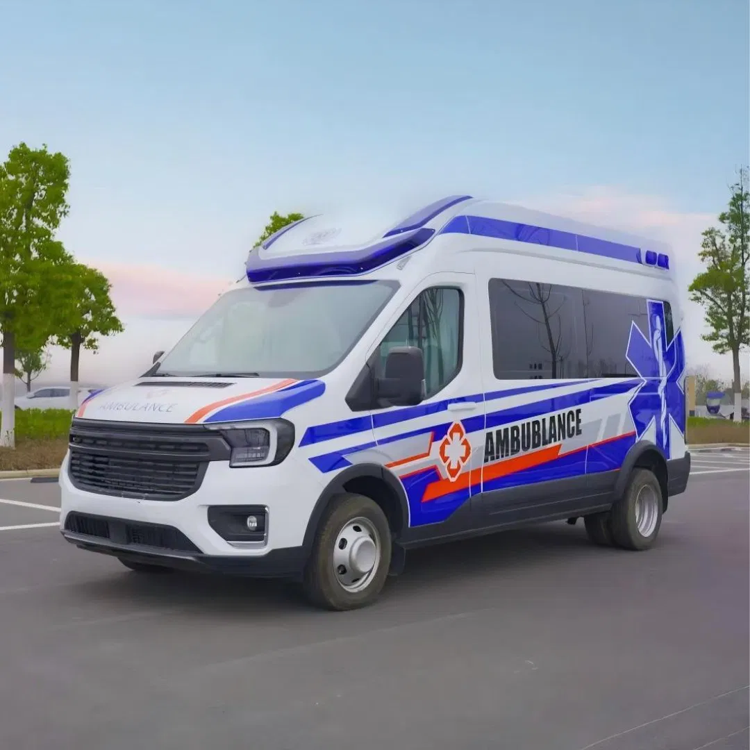 Ambulância de Monitoramento para Resgate de Emergência em Hospital de Grande Espaço com Eixo Longo da Ford, Veículo de Transporte Médico ICU, Van de Isolamento, Caixa para Pacientes, Clínicas Móveis