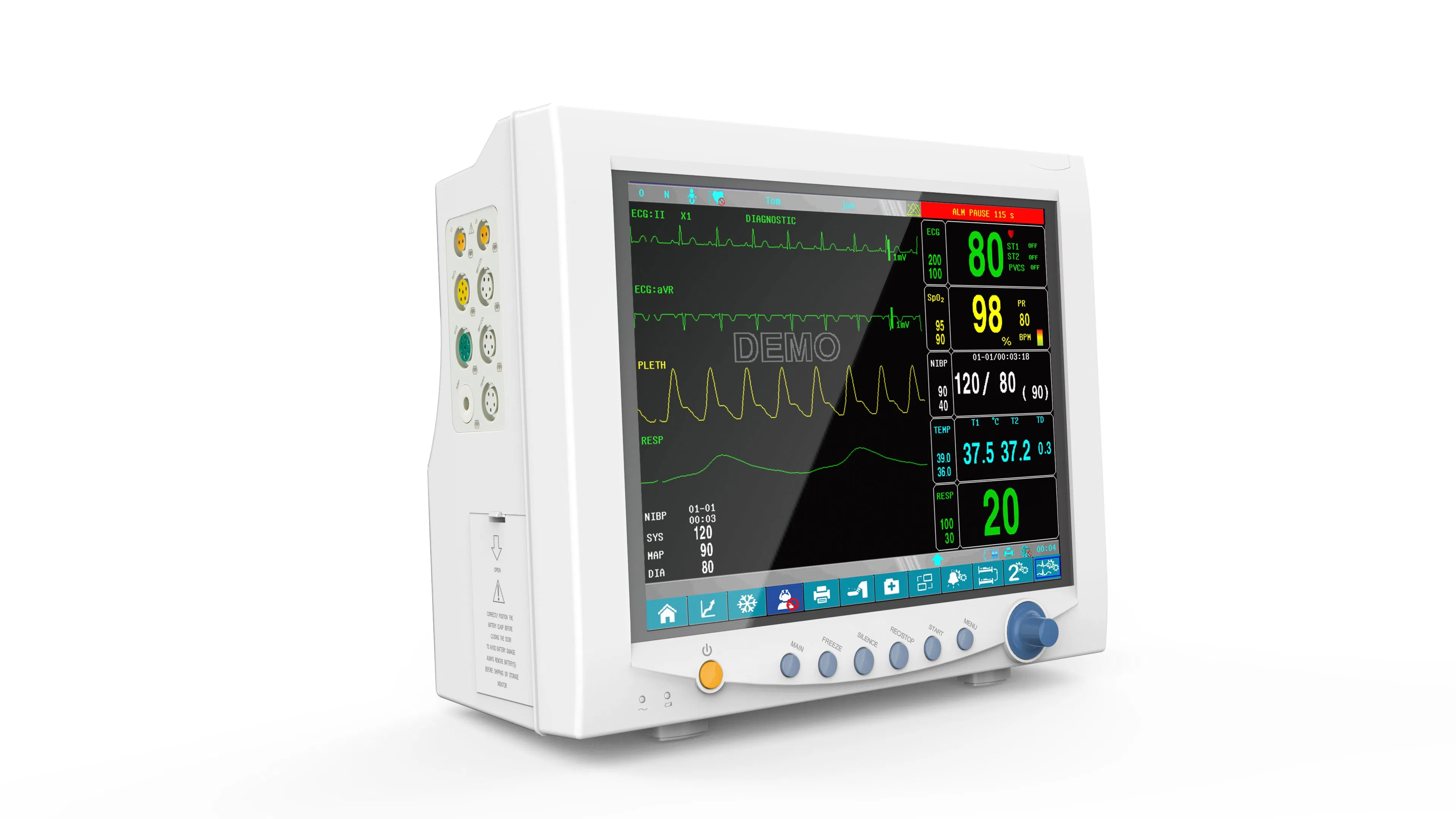 Equipamentos Médicos Digitais Veterinários Instrumentos Cirúrgicos Odontológicos Hospitalares Fornecimento de Diagnóstico de ECG Fetal Produtos de UTI Dispositivo de Sinais Vitais Monitor de Paciente