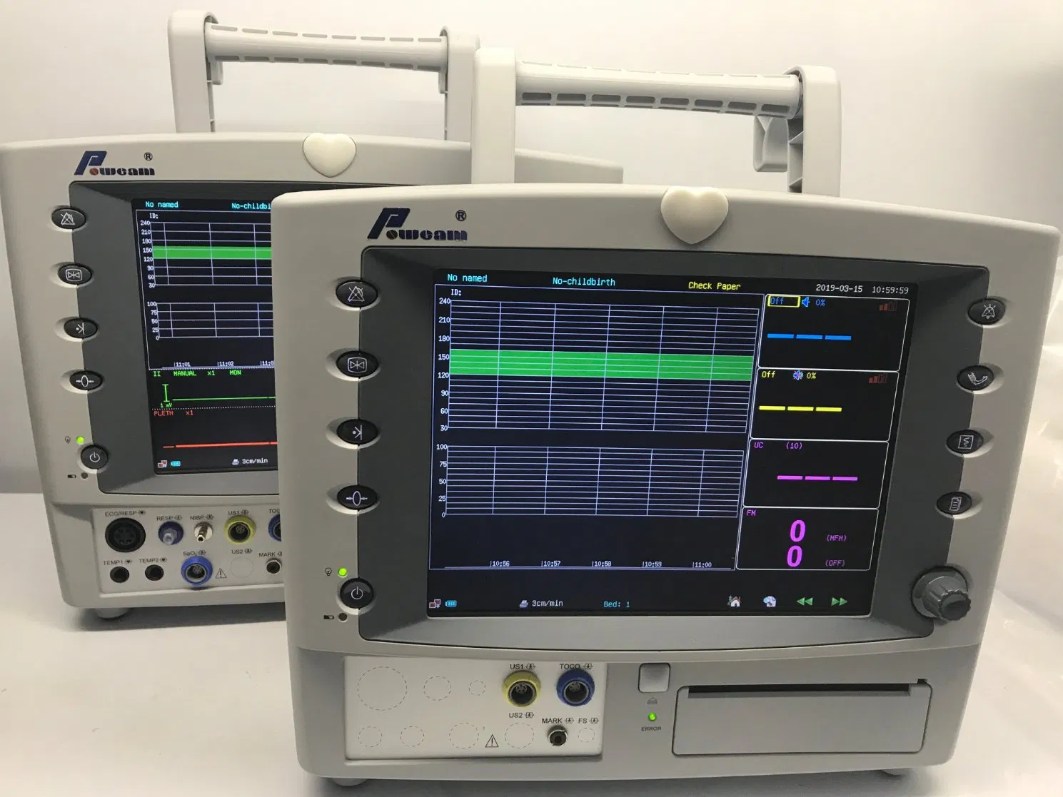 Hospital 12.1 Monitor Fetal com Gêmeos Monitor Ctg Portátil Materno e Fetal (FM-10A)