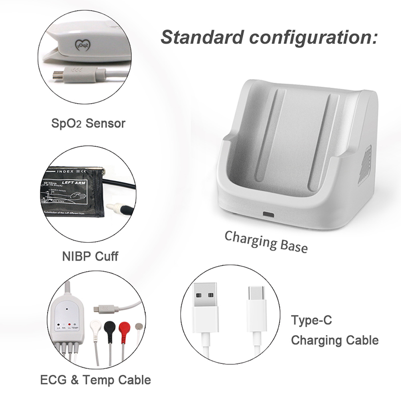 Berry Pm6100 Pode o Monitoramento Contínuo de Pacientes e o Monitor de ECG Compacto Monitorar Pacientes em Hospital