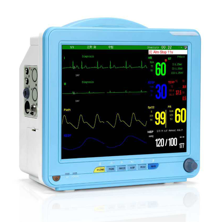 Monitor de Pressão Arterial Portátil Médico Multilíngue 6 Parâmetros do Paciente He-9000n