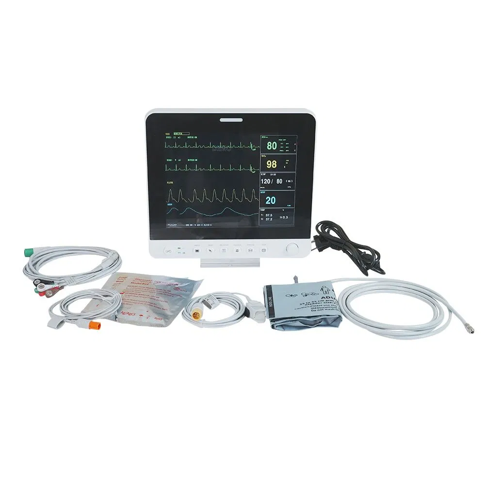Contec Cms9100 Monitor de Paciente Portátil de Múltiplos Parâmetros ECG SpO2 NIBP para Exportação